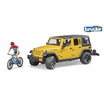 Bruder 2543 Jeep Wrangler Rubicon Unlimited hegyi kerékpárral és kerékpárossal, 3 db-os kép