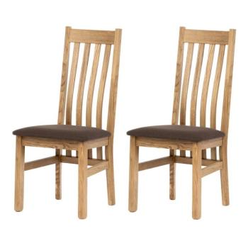 C-2100 BR2 étkezőszék szett, tölgyfa, 2 db, barna kép