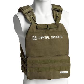 Capital Sports Battlevest 2.0, súlymellény, 2 x 2 súly 2,6 & 4,0 kg, olívazöld kép