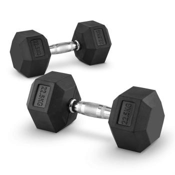 Capital Sports Hexbell 22,5 Dumbbell, egykezes súlyzó pár, 22,5 kg kép