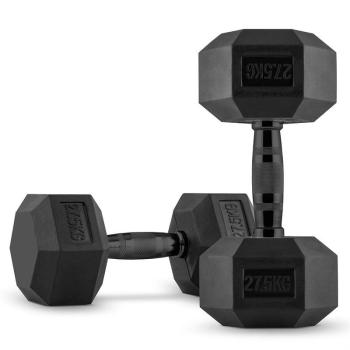Capital Sports Hexbell, egykezes súlyzó pár, 2 x 27.5 kg, fekete kép