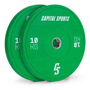 Capital Sports Nipton 2021, tárcsasúlyok, bumper plate, 2 x 10 kg, Ø 54 mm, edzett gumi kép