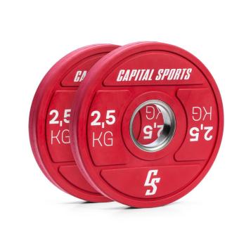 Capital Sports Nipton 2021, tárcsasúlyok, bumper plate, 2 x 2,5 kg, Ø 54 mm, edzett gumi kép