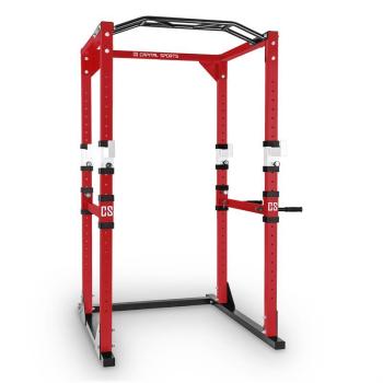 Capital Sports Tremendour Power Rack otthoni fitnesz állvány, acél, piros-fehér kép