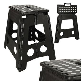 Csúszásmentes összecsukható szék 39cm fekete kép