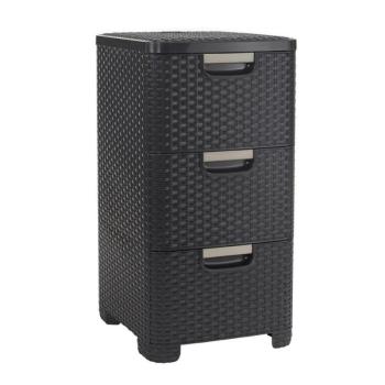 Curver RATTAN Style fiókos szekrény 3x14 l barna kép