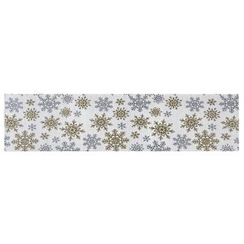 Dakls Snowflakes asztali futó fehér, 33 x 140 cm  kép