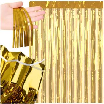 Dekoratív függöny 2x1m arany kép