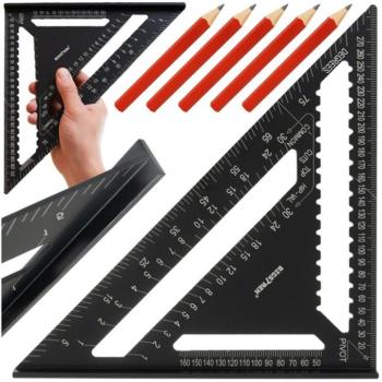 Derékszögű ács vonalzó kép