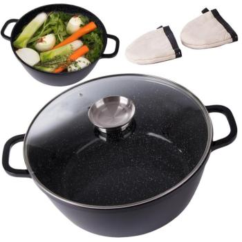Edény, tapadásmentes, indukciós, aromatizáló fedővel, 13L kép
