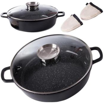 Edény, tapadásmentes, indukciós, aromatizáló fedővel, 6L kép