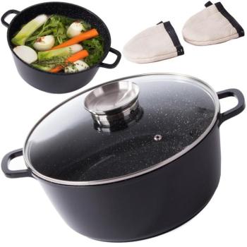 Edény, tapadásmentes, indukciós, aromatizáló fedővel, 8L kép