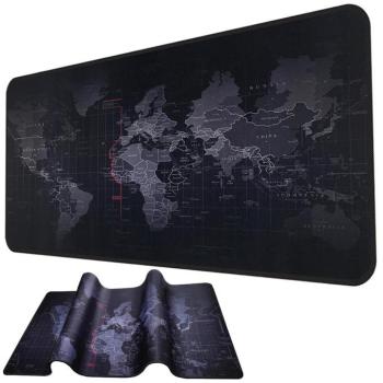 Egérpad XXL 90x40 cm, világtérkép kép