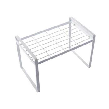 Egyszintes fém konyhai szervező, 34x24x21 cm, fehér kép