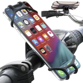 Elasztikus telefontartó biciklire kép