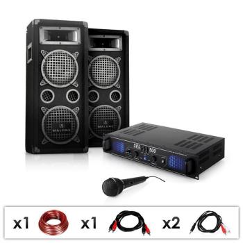 Electronic-Star "DJ-25" DJ PA SET, ERŐSÍTŐ, PA HANGFAL, MIKROFON, 1600 W kép