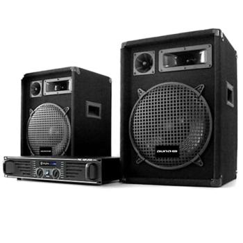 Electronic-Star DJ PA szett 1000 Wattos rendszer, erősítő, hangfalak & kábel kép