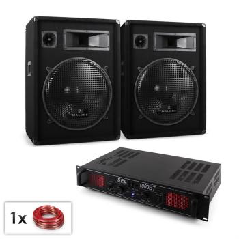 Electronic-Star "Malone Bluetooth SPL" DJ PA szett, 2x hangfal 15" (38cm), erősítő 1000W kép