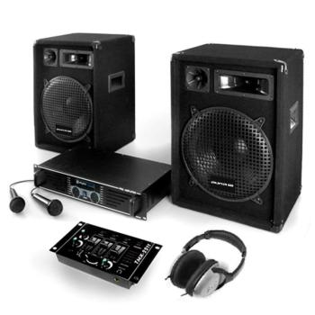 Electronic-Star PA rendszer "Bass Boomer", erősítő szett, hangszórók és mik kép