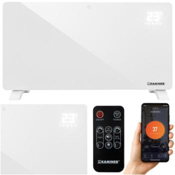 Elektromos üveg fűtőtest - fehér kép