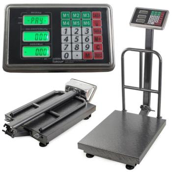 Elektronikus raktári mérleg, 300 kg, szürke kép