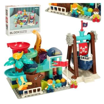 Építőjáték dínópark labirintus pályával kép