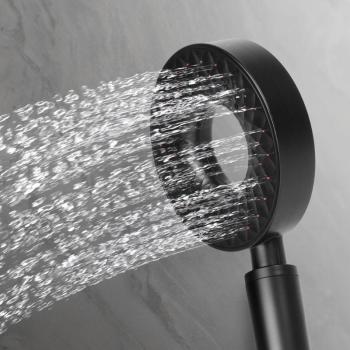 Ergonomikus zuhanyfej (3 funkcióval, matt fekete) kép