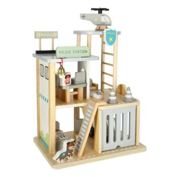 Fából készült rendőrőrs + helikopter, rendőrautó kép