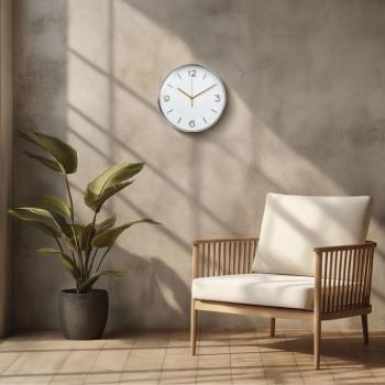 Falióra - 25 cm - műanyag, üveg - 1 x AA - fehér kép