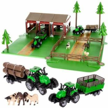 Farm állatokkal, két traktorral kép