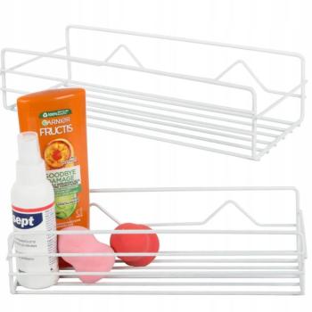 Fém fürdőszobai fali polc, fehér kép