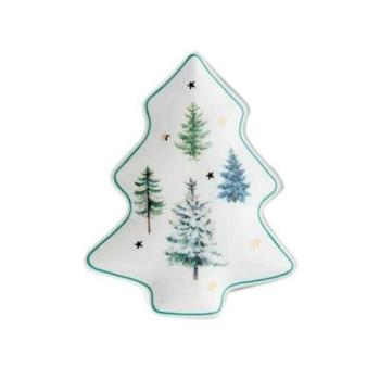 Florina Winterland karácsonyfa porcelán tányér,21,5 x 17,5 cm kép