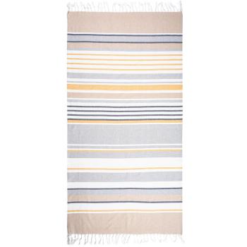 Fouta Stripes yellow törölköző rojtokkal, 90 x 170 cm kép