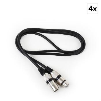 FrontStage XLR kábel, 4 darabos készlet, 1,5 m, male-female kép