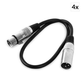 FrontStage XLR kábel készlet, 50 cm, male-female, 4 darab kép