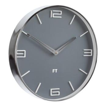 Future Time FT3010GY Flat Grey Dizájner falióra, átmérő: 30 cm kép