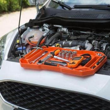 Gumi szerszámos tálca tárolórekeszekkel - fogantyúval - 53 x 29,5 x 3,5 cm kép