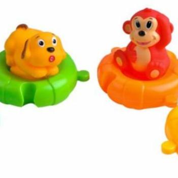 Gyermek fürdőszobai játékok - mentőöves állatkák kép