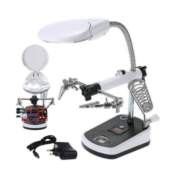 Harmadik kéz forrasztáshoz, 10x/3,5x nagyítóval kép