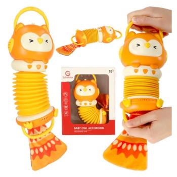 Harmónika gyerekeknek, narancssárga baglyos mintával kép