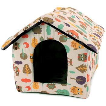 Házikó alakú kisállat bújó baglyos M kép