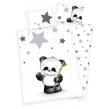 Herding Jana Star Panda gyerek flanell ágyneműhuzat a kiságyba, 135 x 100 cm, 40 x 60 cm kép