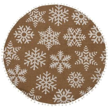 Hópehely kerek szőnyeg barna , 90 x 90 cm kép