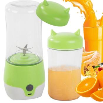 Hordozható akkumulátoros smoothie mixer, 350 ml, zöld kép