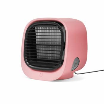 Hordozható mini léghűtő ventilátor (USB - rózsaszín) kép