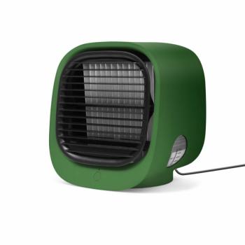 Hordozható mini léghűtő ventilátor (USB - zöld) kép