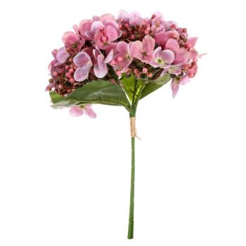 Hortenzia művirág csokor, 20 x 35 x 20 cm, rózsaszín kép