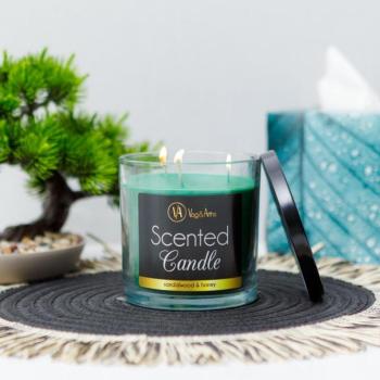 Illatgyertya - szantálfa & méz - 350 g kép