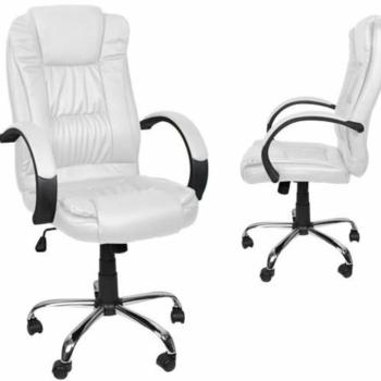 Irodai szék, eco bőr - fehér kép
