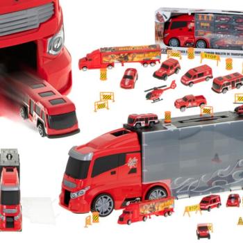 Járműszállító kamion (tűzoltó autók) kép